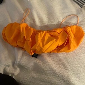 Zara orange swimsuit top or crop top
